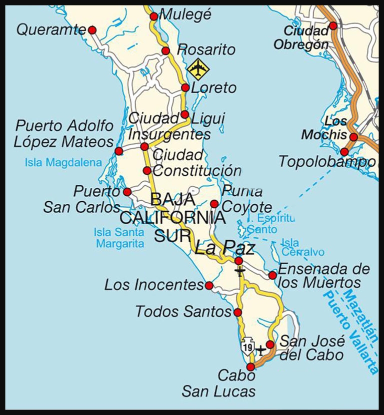map of la paz baja california sur mexico
