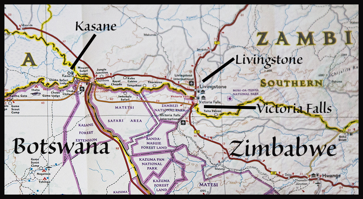 Map Kasane Vic Falls 2648 